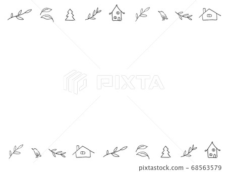 Frame of nature and house 68563579