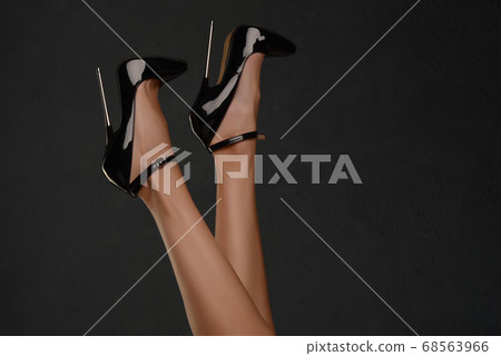 Slender female legs in a fetish shoe with Slender female legs in a fetish shoe with 68563966