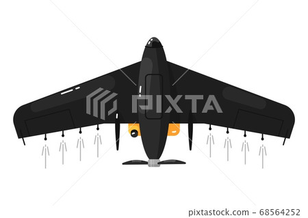 Unmanned aircraft. Isolated aircraft drone Unmanned aircraft. Isolated aircraft drone 68564252
