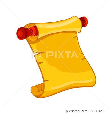 Vector old scroll paper isolated on white backdrop - Stock Illustration ...