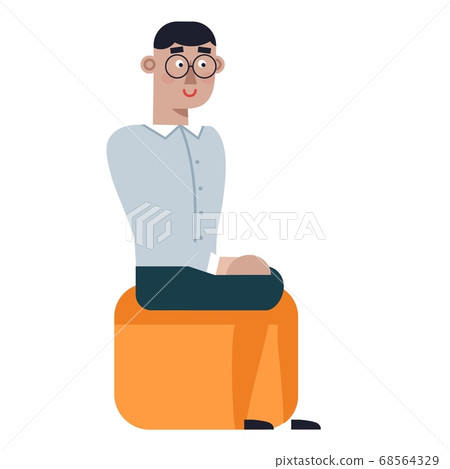 Nerd man. Isolated funny nerd student teenager boy - Stock Illustration  [68564329] - PIXTA