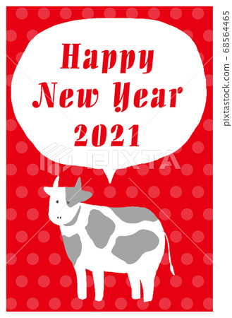 新年賀卡2021牛市 68564465