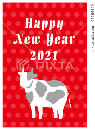 新年賀卡2021牛市 68564499