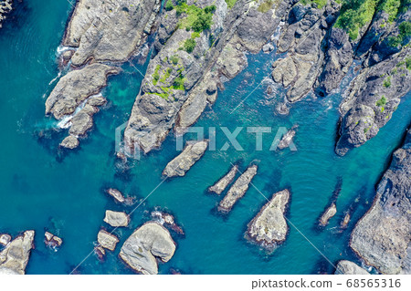 青森縣八戶市Tanesashi Coast National Park的鳥瞰圖 68565316