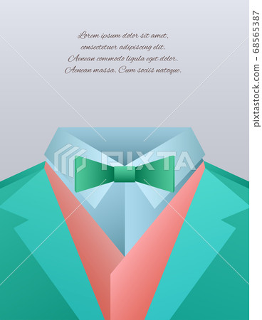 Vector illustration of funny men's suits and place for text Vector illustration of funny men's suits and place for text 68565387