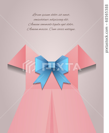 Vector illustration of a woman's dress, a bow Vector illustration of a woman's dress, a bow 68565388