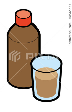 Cup with mouthwash and diluent 68565554