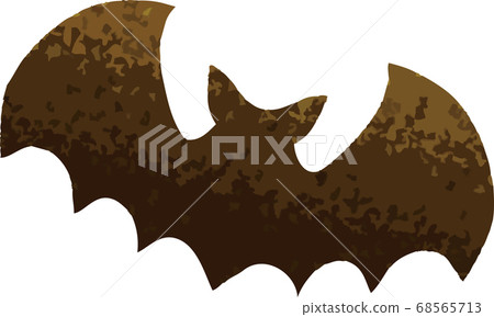Halloween autumn ghost bat silhouette watercolor illustration material 68565713