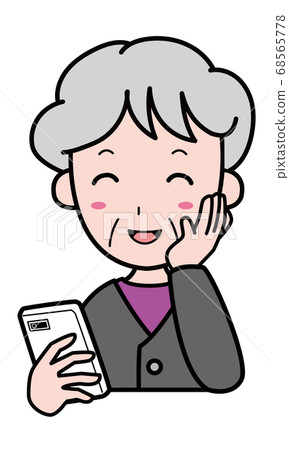 奶奶很高興看到智能手機 68565778
