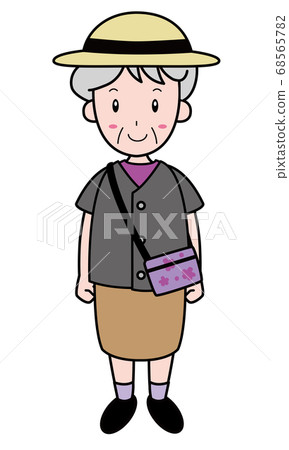 夏季外出的祖母 68565782