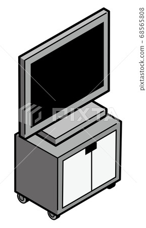 電視櫃上的液晶電視 68565808