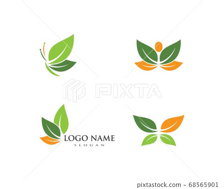 Butterfly leaf Logo Template - Stock Illustration [68565901] - PIXTA