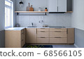 Simple kitchen in white tones 68566105