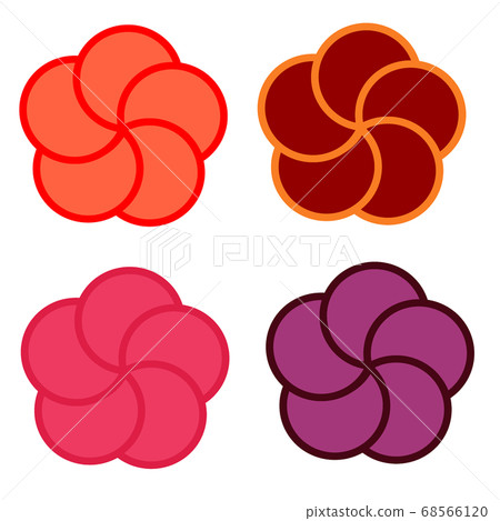 Twisted plum japanese pattern illustration 68566120