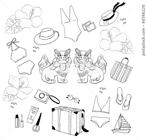 Okinawa summer illustration 68566226