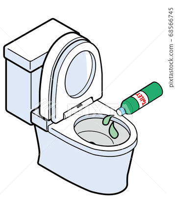 在西式馬桶的馬桶上塗洗滌劑 68566745