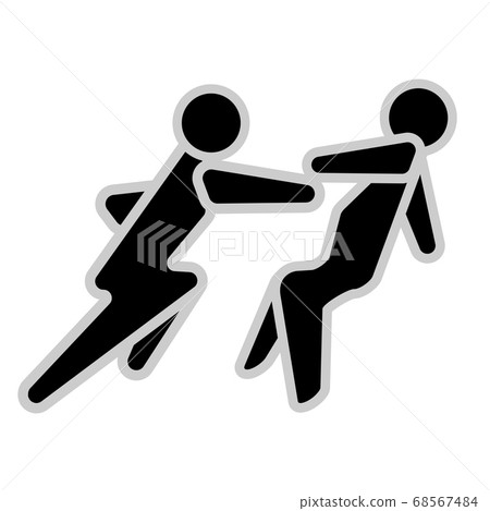 Fighting, aggression, beating, striking logo. Aggressive action logo design concep 68567484