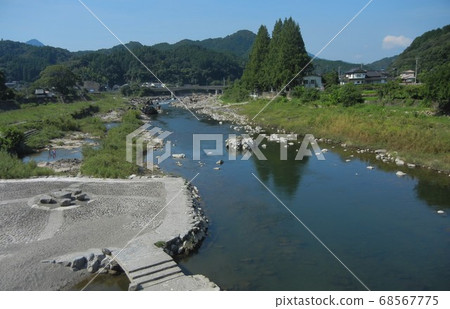 River scenery in Japan: Yamakuni River in Yabakei River scenery in Japan: Yamakuni River in Yabakei 68567775
