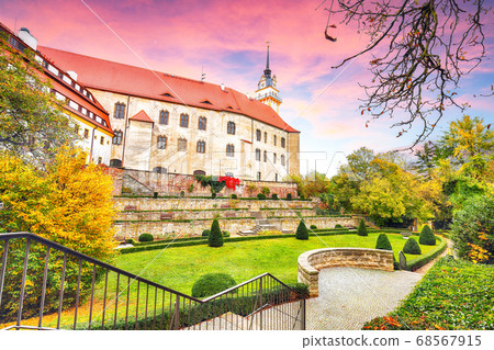 Astonishing autumn view of Hartenfels castle on 68567915