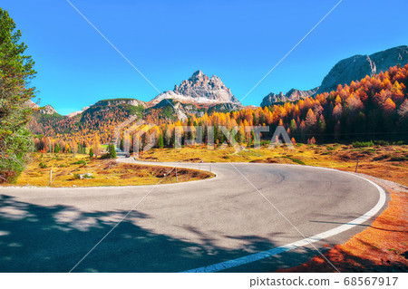 Scenic image of the alpine road in National Park Scenic image of the alpine road in National Park 68567917