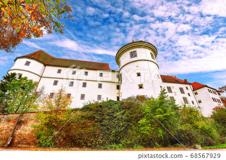 Picturesque morning view of Hartenfels castle on 68567929