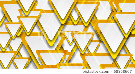 Orange and grey glossy triangles abstract Orange and grey glossy triangles abstract 68568607