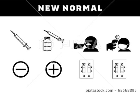Set illustrations for vaccination, PCR test, antibody test, etc. Set illustrations for vaccination, PCR test, antibody test, etc. 68568893