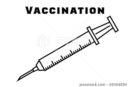Illustration of a syringe used for vaccination Illustration of a syringe used for vaccination 68568894