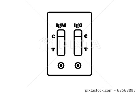 Illustration showing negative antibody test Illustration showing negative antibody test 68568895