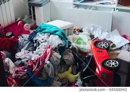 Mess and disorder in the room. Messy room and 68568942