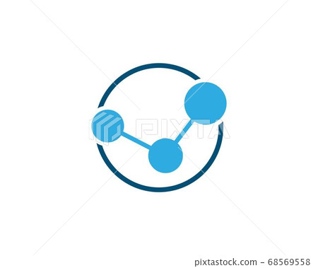molecule logo vector 68569558
