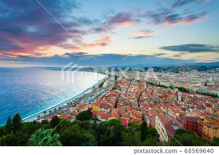 Nice aerial panoramic view, France Nice aerial panoramic view, France 68569640