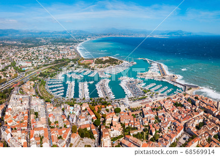 Antibes aerial panoramic view, France Antibes aerial panoramic view, France 68569914