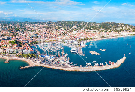 Cannes aerial panoramic view, France Cannes aerial panoramic view, France 68569924