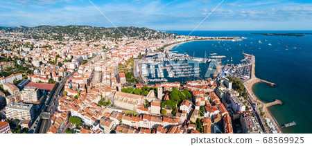 Cannes aerial panoramic view, France Cannes aerial panoramic view, France 68569925