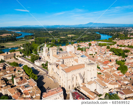 Avignon city aerial view, France Avignon city aerial view, France 68569932