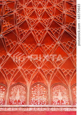 Taj Mahal geometric pattern background Taj Mahal geometric pattern background 68570683