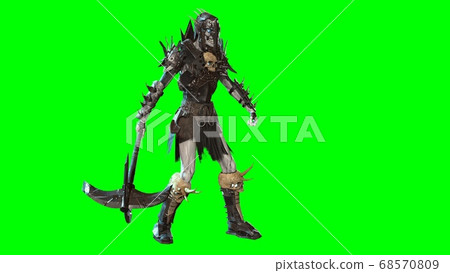 Necromancer, render 3D model on the background 68570809