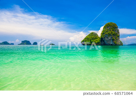 Clear water beach in Thailand 68571064