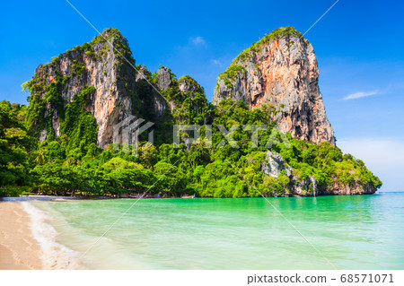 Clear water beach in Thailand 68571071