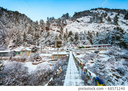 Bridge in Everest region in Nepal Bridge in Everest region in Nepal 68571240