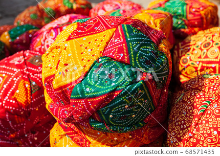 Traditional rajasthan turbans in India Traditional rajasthan turbans in India 68571435