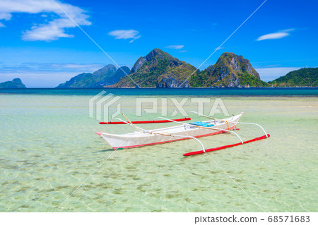 Bangka boat in El Nido, Philippines Bangka boat in El Nido, Philippines 68571683