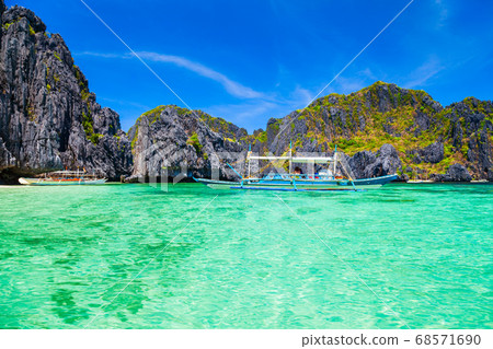 Bangka boat in El Nido, Philippines Bangka boat in El Nido, Philippines 68571690