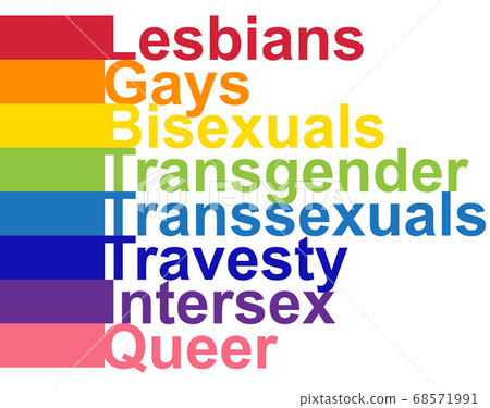 LGBT concept, motivating phrase in the colors of LGBT concept, motivating phrase in the colors of 68571991