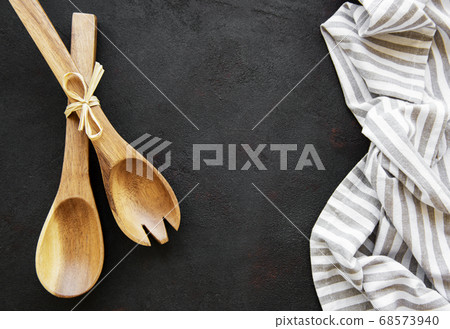Two wooden salat spoons Two wooden salat spoons 68573940