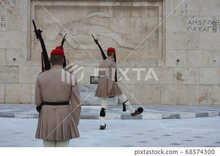 Evzones uniform, the costume of an elite Greek soldier Evzones uniform, the costume of an elite Greek soldier 68574300
