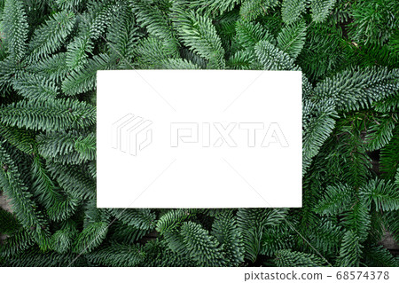 Christmas tree frame card 68574378