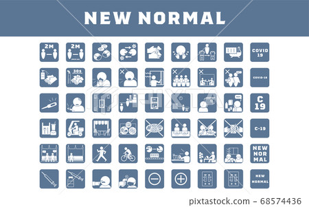New lifestyle icon set for preventing coronavirus infection 68574436