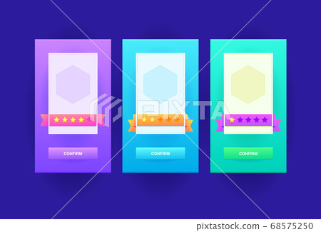 Cute style game UI background design. Vector...-插圖素材 [68575250] - PIXTA圖庫